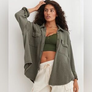 Aerie LumberJane Waffle Shirt